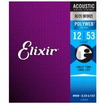 12 X Sets Elixir Polyweb Coated 80 20 Bronze Acoustic Strings Light : .12 .53