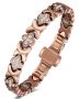 Feraco Pure Copper Bracelets For Women 5X Ultra Strength Magnetic Bracelet With 5000 Gauss Neodymium Magnets & Upgraded Butterfly Clasp Adjustable J