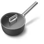 Smeg 20CM Black Non-stick Saucepan - SPF2012BLM