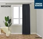 Simon Baker Messene Tape Charcoal Curtain Various Lengths - Charcoal W 265 X L 218CM