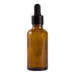 50ML Amber Glass Aromatherapy Bottle With Pipette - Matt Black 18 89