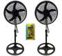 18 Inch Fan With Free Tyre Repair Kit A 457.2 Mm 5 Blade Pedestal Fan Black Pack Of 2