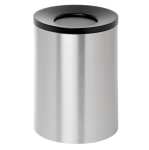 Complete Steel Litter Bin – Wide – Swivel Funnel Top Lid And Bin Liner – Solid – 772SS