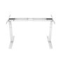 Height Adjustable Standing Office Desk Frame With Dual Motor White