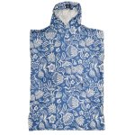 Island Style Blue Protea Hooded Beach Towel