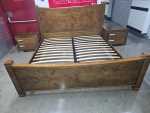 King Sleigh Bed With Pedestals