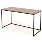 Marley Simple Steel Frame Desk - Pine In Chestnut Finish