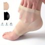 2PCS Silicone Gel Heel Protectors Ankle Sleeve Supports With Strong Air Permeability Casual Style Foot Care Pads For Running Cycling Daily Use