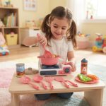 Kids Kitchen Pretend Playset With Cooking Accessories