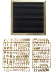 Black And Gold Felt Pegboard - None Black