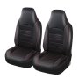 Universal Pu Leather Car Seat Covers High Back Bucket Seat Cover Set For Most Cars Trucks Suvs And Van With Red Trim All-season Auto