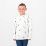 Kids Bokkies Fleece Sweat-white - 9-10 Yrs