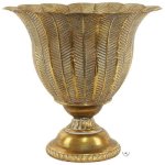 Leaf Footed Metal Vase 38CM