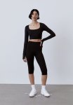 Softmove Cropped Sports Top - Black