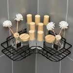 Space-saving Corner Shelf - Easy Install No-drill Metal Organizer For Bathroom & Kitchen Storage