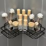 Space-Saving Corner Shelf - Easy Install No-Drill Metal Organizer For Bathroom & Kitchen Storage
