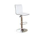 Smte Elegant High-back Barstools With Swivel And Footrest White With Keychain