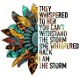 1/2pcs Heat Transfer Sticker They Whispered To Her You Cannot Withstand The Storm DIY Iron-On Clothing Supplies & Appliques For Clothes T-Shirt Making Pillow Decorating