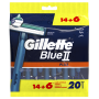 Blue II Plus Men's Disposable Razors 14+6 Razors
