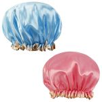 Satin Shower Cap Bonnet - Double Lined Pack Of 2