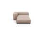 Sofa Daybed L Leather Stone