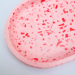 Eco-resin Terrazzo Pill Trinket Tray - Pink & Red