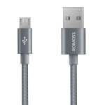 Romoss Micro USB To USB Nylon Braided 1M Cable Silver