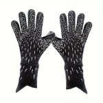 1 Pair Professional Soccer Goalkeeper Gloves Comfortable Breathable Anti-slip Durable Protective Gloves For Outdoor Sports Black