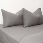 Jersey Knit Fitted Sheet Charcoal - 3 4 107X190X30CM