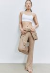 Flared Trousers - Beige