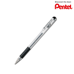 K118 Hybrid Gel Grip 0.8MM Roller Pen Crystal Body With Rubber Grip Black – K118-A