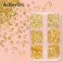 550PCS/BOX Metallic Butterfly Epoxy Filling Accessories Stars Moon Resin Fillers Silicone Mold Filling Pendant Jewelry Making Diy Crafts Gifts For Eid