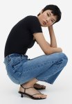 Short-sleeved Thong Body - Black