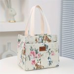 Chic Insulated Lunch Bag - Aluminum Foil Portable & Reusable For Work School Picnic Camping Durable Polyester Rectangular Shape