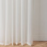 Sicily Taped Unlined Curtain White - Longer Length 270CM W X 250CM L