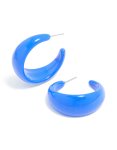 Dark Blue Acrylic Bubble Hoop Earrings