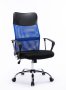 Tocc IC3 Mesh High Back Office Chair With Vegan Leather Accents - Blue And Black