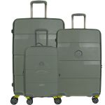 ZIP2 3-PIECE Set 55 69 81CM Khaki With Free Large Luggage Glove