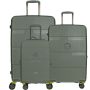 BG Berlin Zip2 3-Piece Set (55 69 81CM) Khaki With Free Large Luggage Glove