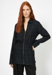Zipper Detailed Shirt - Black & Silver