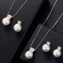 Faux Pearls Pendant Necklace & Stud Earrings Set Birthday/Evening Party/Party/Celebration/Festival Gift For Mother For Ladies