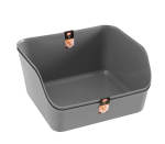 Ezy Storage Utile Large Open Front Tray - 2 Pack - Grey