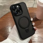 Luxury Wireless Charger Ring Stand Phone Case With Magnetic For Iphone 15/ 14/ 13/ 12/ 11 Pro Max/ Plus Shockproof Bumper Matte 