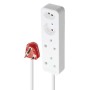 High-surge 4-WAY Multiplug 0.5 M White
