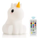 LED Kids Night Light Soft Silicone Baby Rgb - Unicorn