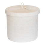 Lidded Cylinder Basket - Ivory - XL