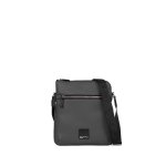 Box Logo Flat Crossbody Bag -grey
