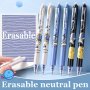 13PCS/SET Press Erasable Pen Neutral Pen Magic Heat Can Easily Dissipate Heat Sensitive Water-based Crystal Blue Black Pen Core Friction Pen