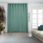 Ready Made Eyelet Blockout Curtain Duck Egg - 265X160