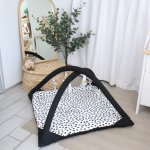 A Playmat A Pattern Black And White Dot